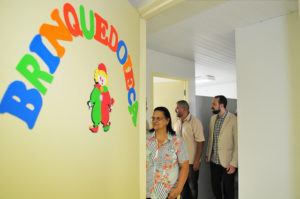 Sala da brinquedoteca da sede do Conselho Tutelar de São Sebastião