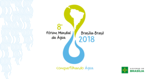 Ilustração com a logo do 8º Fórum Mundial da Água 
